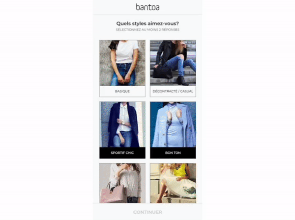 Bantoa onboarding screens - Pushwoosh Customer Success Story
